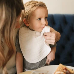 Cotton Muslin Classic Bib 3 Pack - White