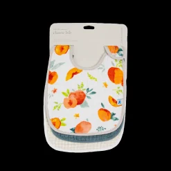 Cotton Muslin Classic Bib 3 Pack - Georgia Peach