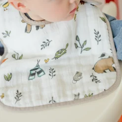 Cotton Muslin Classic Bib 3 Pack - Forest Friends 2