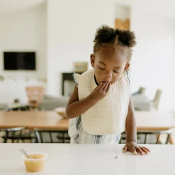 Cotton Muslin Classic Bib 3 Pack - Fern 2