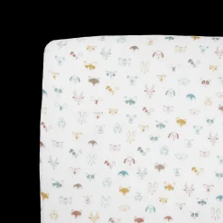 Cotton Muslin Crib Sheet - Animal Crowd