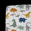 Cotton Muslin Crib Sheet - Dino Friends