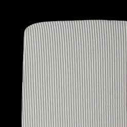 Cotton Muslin Crib Sheet - Grey Stripe