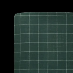 Cotton Muslin Crib Sheet - Evergreen Plaid