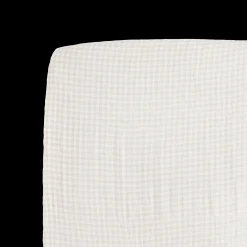 Cotton Muslin Crib Sheet - Tan Gingham