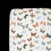 Cotton Muslin Crib Sheet - Butterflies