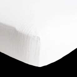 Cotton Muslin Crib Sheet - White