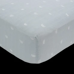 Cotton Muslin Crib Sheet - Blue Rainbow