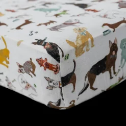 Cotton Muslin Crib Sheet - Woof
