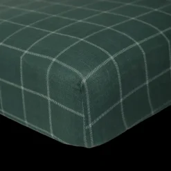 Cotton Muslin Crib Sheet - Evergreen Plaid