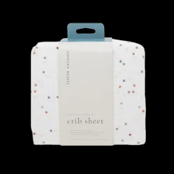 Cotton Muslin Crib Sheet - Dots