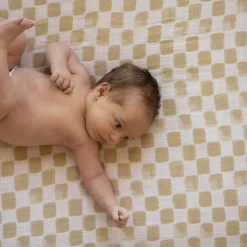 Cotton Muslin Crib Sheet - Adobe Checker