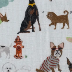 Cotton Muslin Crib Sheet - Woof