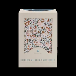 Cotton Muslin Crib Sheet - Pressed Petals
