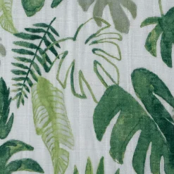 Cotton Muslin Crib Sheet - Tropical Leaf