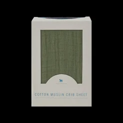 Cotton Muslin Crib Sheet - Fern