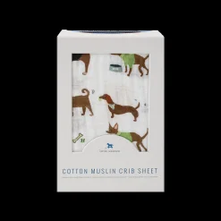 Cotton Muslin Crib Sheet - Woof