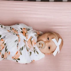 Cotton Muslin Crib Sheet - Light Pink