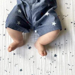 Cotton Muslin Crib Sheet - Shooting Stars