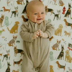 Cotton Muslin Crib Sheet - Woof