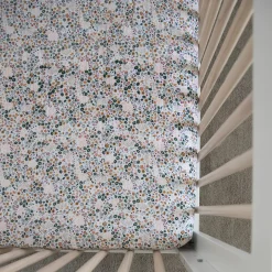 Cotton Muslin Crib Sheet - Pressed Petals