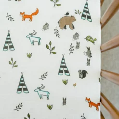 Cotton Muslin Crib Sheet - Forest Friends