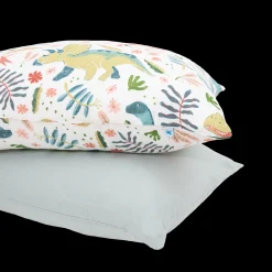 Cotton Muslin Pillowcase 2 Pack - Boho Dino