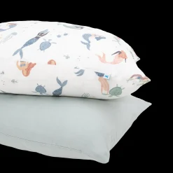 Cotton Muslin Pillowcase 2 Pack - Mermaid Party