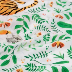 Cotton Muslin Pillowcase 2 Pack - Mighty Jungle