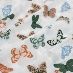 Cotton Muslin Pillowcase 2 Pack - Butterflies