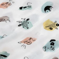 Cotton Muslin Pillowcase 2 Pack - Watercolor Critters