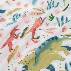 Cotton Muslin Pillowcase 2 Pack - Boho Dino