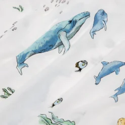 Cotton Muslin Pillowcase 2 Pack - Whales
