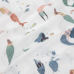 Cotton Muslin Pillowcase 2 Pack - Mermaid Party