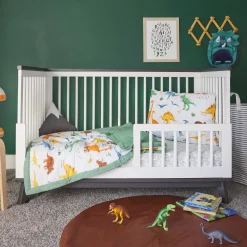 Cotton Muslin Pillowcase 2 Pack - Dino Names
