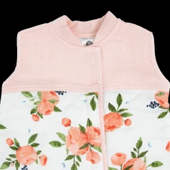 Cotton Muslin Quilted Sleep Bag - Watercolor Roses