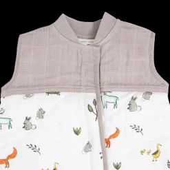 Cotton Muslin Quilted Sleep Bag - Forest Friends