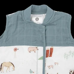 Cotton Muslin Quilted Sleep Bag - Farmyard