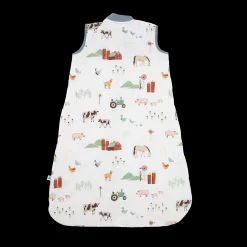 Cotton Muslin Quilted Sleep Bag - Farmyard