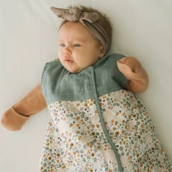 Cotton Muslin Quilted Sleep Bag - Pressed Petals
