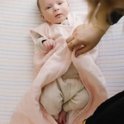 Cotton Muslin Quilted Sleep Bag - Light Pink