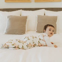 Cotton Muslin Quilted Sleep Bag - Watercolor Roses
