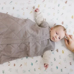 Cotton Muslin Quilted Sleep Bag - Mocha