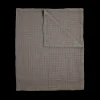 Cotton Muslin Quilted Throw - Mocha