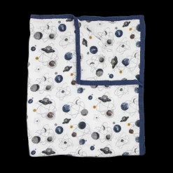 Cotton Muslin Quilted Throw - Planetary