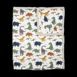 Cotton Muslin Quilted Throw - Dino Friends