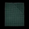 Cotton Muslin Quilted Throw - Evergreen Plaid