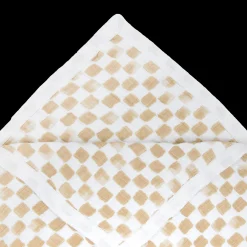 Cotton Muslin Quilted Throw - Adobe Checker