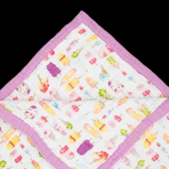 Cotton Muslin Quilted Throw - Brain Freeze