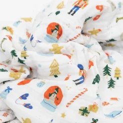 Cotton Muslin Quilted Throw - Christmas Time